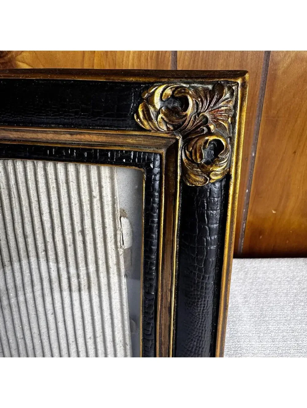 Vintage Black & Gold Ornate Picture Frame 5x7 Heavy Quality Frame